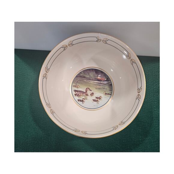 Rare Pickard China Ducks Unlimited Maynard Reece Waterfowl Bowl Historical - Picture 8 of 10